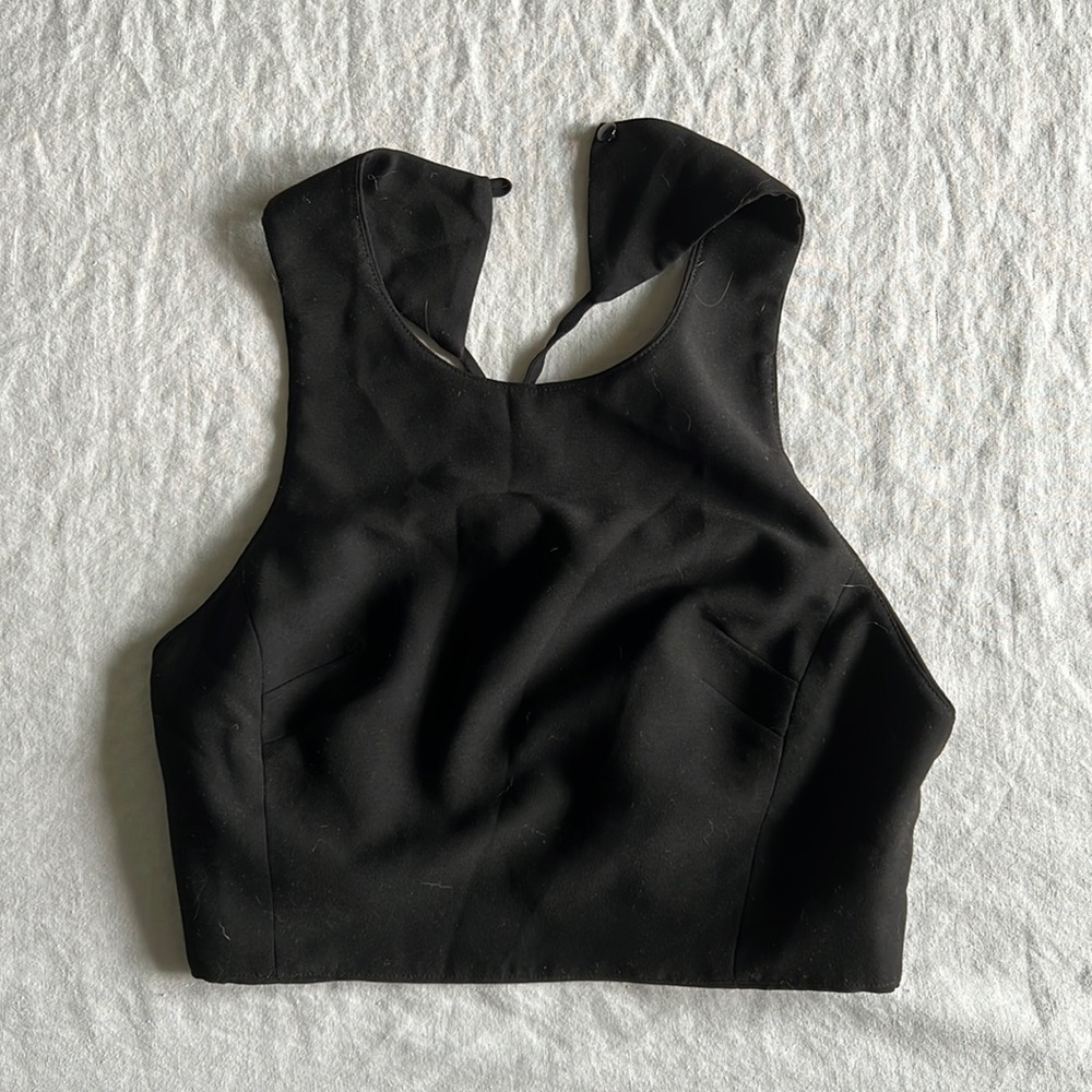 Free People Black Crop Top